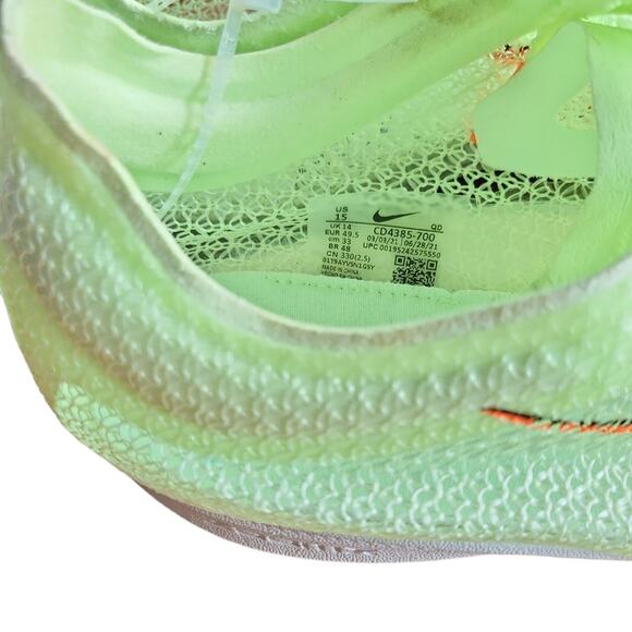 Nike Air Zoom Victory Barely Volt Track Spikes Orange Men's Size 15 NWOT/B - Picture 3 of 5